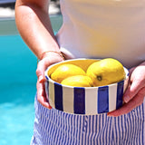 Assiette creuse | Bleu Linhas