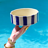 Assiette creuse | Bleu Linhas