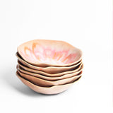 Assiette creuse Onda | Rose anémone