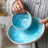 Assiette creuse | Bleu água