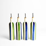 Bouteille d'huile | Bleu & Vert Linhas