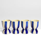 Set de 2 coquetiers | Bleu Linhas