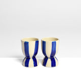 Set de 2 coquetiers | Bleu Linhas