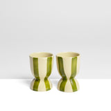 Set de 2 coquetiers | Vert Linhas