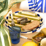 Grande assiette | Bleu Linhas