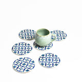 Dessous de verre | Bleu & Vert d'eau Azulejos