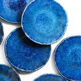 Grande assiette Onda | Bleu abyssal