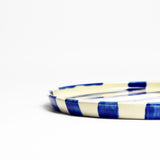 Grande assiette | Bleu Linhas