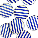 Grande assiette | Bleu Linhas