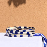 Grande assiette | Bleu Linhas