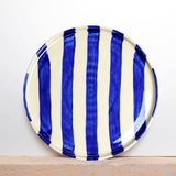 Grande assiette | Bleu Linhas