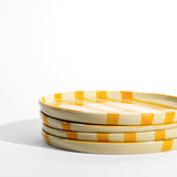 Grande assiette | Jaune Linhas