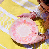 Grande assiette Onda | Rose anémone