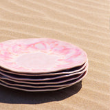 Grande assiette Onda | Rose anémone