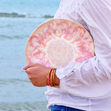 Grande assiette Onda | Rose anémone