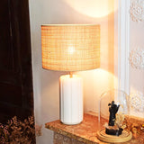 Lampe Luzia | Blanc & Raphia