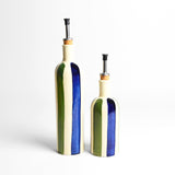 Bouteille d'huile | Bleu & Vert Linhas