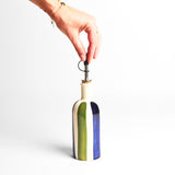 Petite bouteille d'huile | Bleu & Vert Linhas