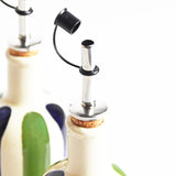 Petite bouteille d'huile | Bleu & Vert Linhas