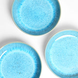 Plat de service rond | Bleu água
