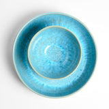 Plat de service rond | Bleu água