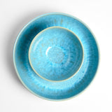 Plat de service rond | Bleu água