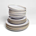 Lot De 6 Assiettes à Dessert En Céramique Cookinglife Delice - Diamètre 19 Cm, Gris, Va Au Lave-vaisselle, Micro-ondes Et Four - 10