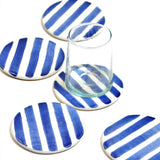 Dessous de verre | Bleu Linhas