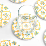 Dessous de verre | Jaune & Vert Azulejos