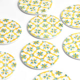 Dessous de verre | Jaune & Vert Azulejos