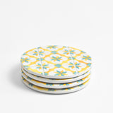 Dessous de verre | Jaune & Vert Azulejos