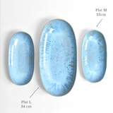 Plat de service M | Bleu água