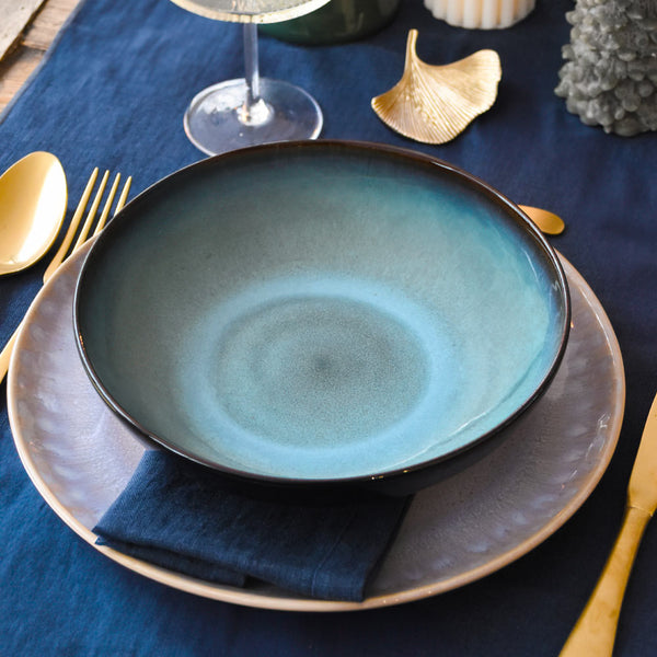 Assiette creuse | Bleu brume