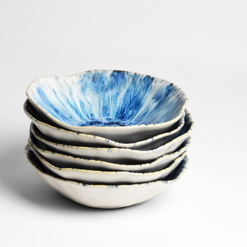 Assiette creuse Onda | Bleu écume