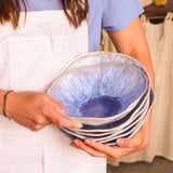 Assiette creuse Onda | Cobalt écume