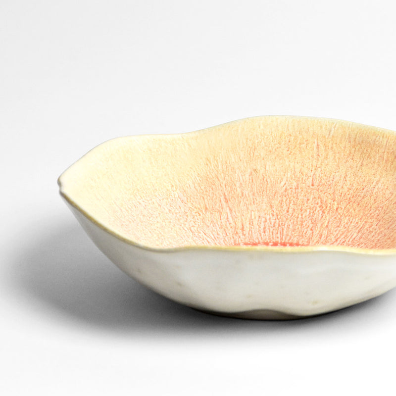 Assiette creuse Onda | Corail doré