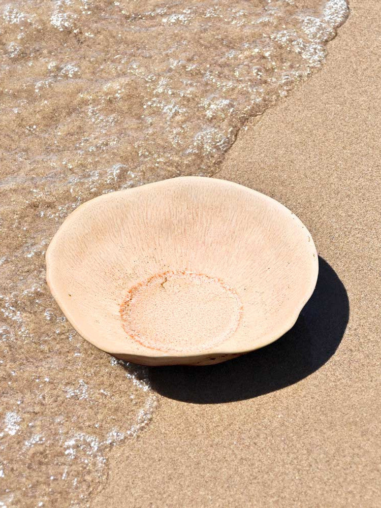 Assiette creuse Onda | Corail doré