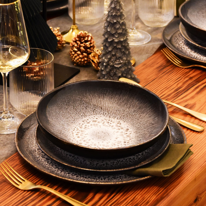 Assiette creuse | Noir écume