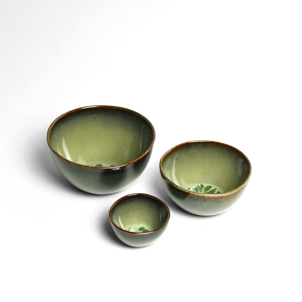 Bloomingville Bol De Service Pixie En Céramique Vert - Élégance Scandinave Pour Votre Table