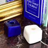 Bougeoirs Sol | Mix Indigo & Blanc