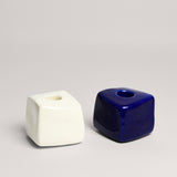 Bougeoirs Sol | Mix Indigo & Blanc