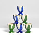 Coquetier | Mix Vert & Bleu Linhas