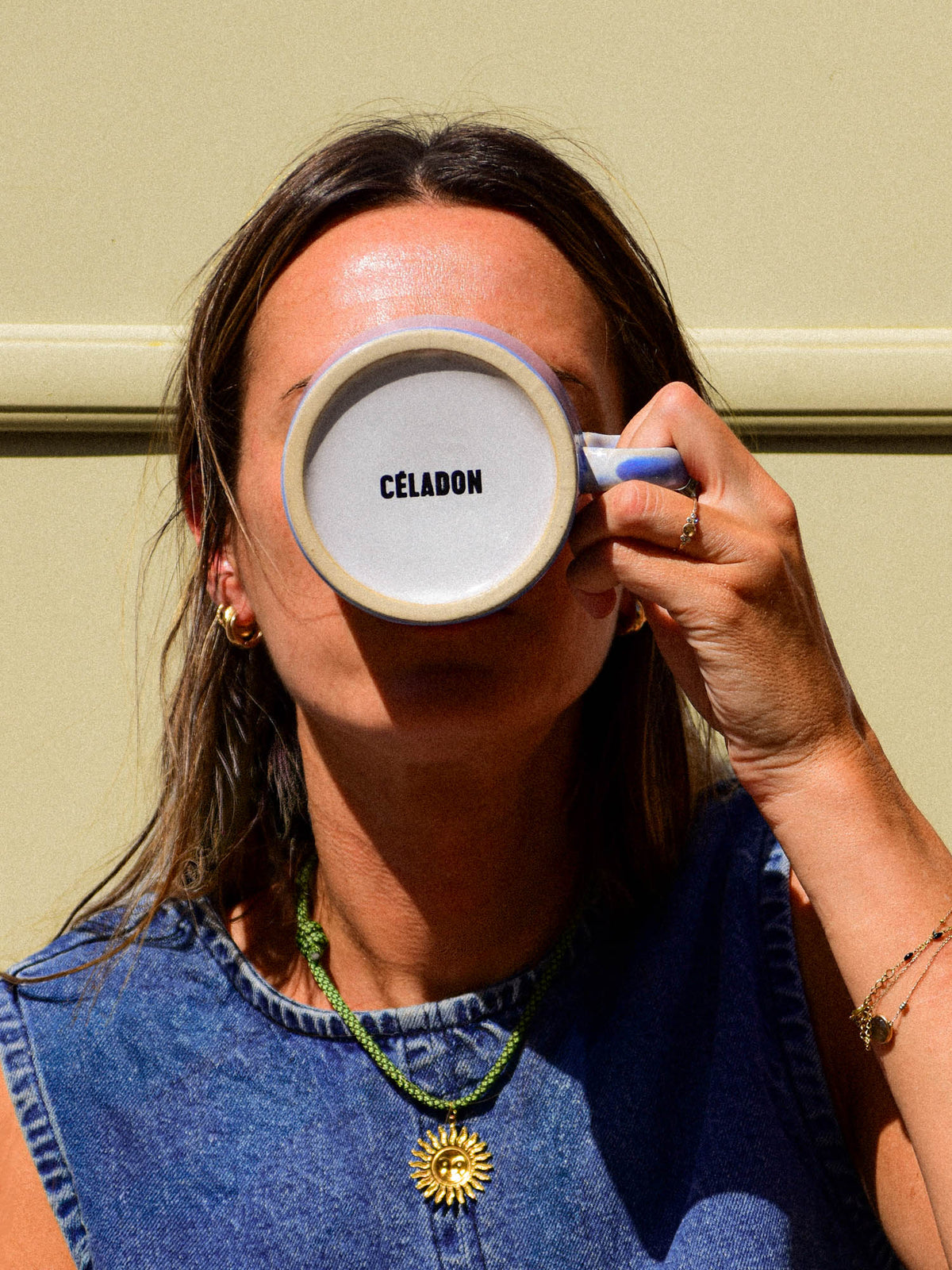 Grand mug droit | Bleu minéral