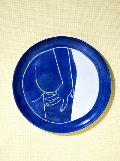 Assiette Nus Bleus L’empreinte – Céladon x Faustine Badrichani