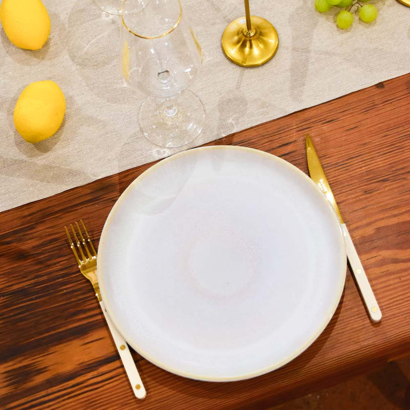 Grande assiette | Blanc nacré