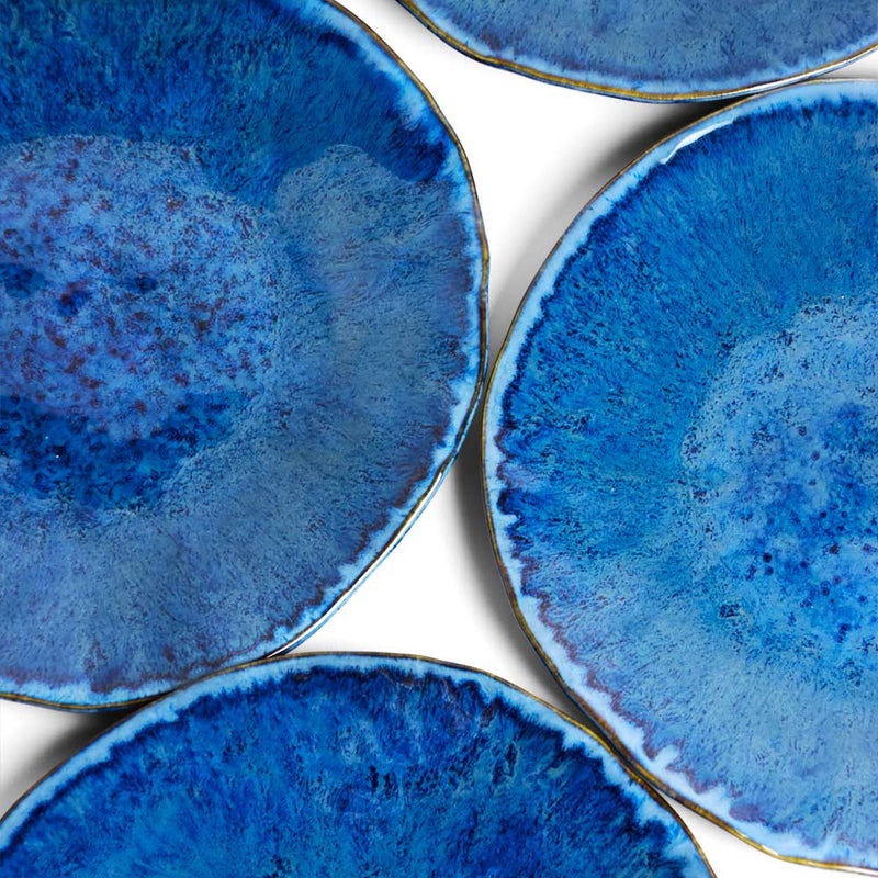 Grande assiette Onda | Bleu abyssal