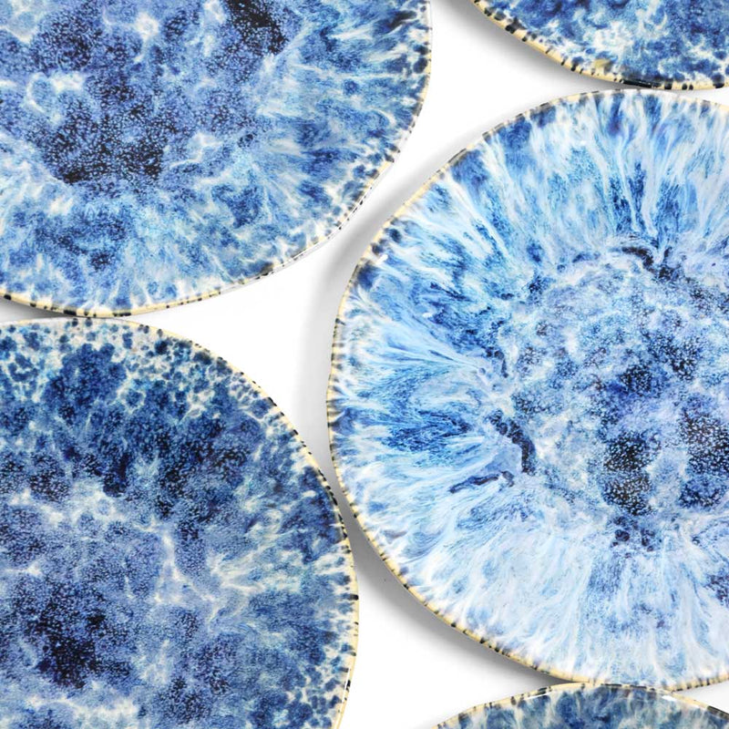 Grande assiette Onda | Bleu écume