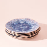 Grande assiette Onda | Cobalt écume