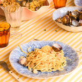 Grande assiette Onda | Cobalt écume