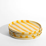 Grande assiette | Jaune Linhas